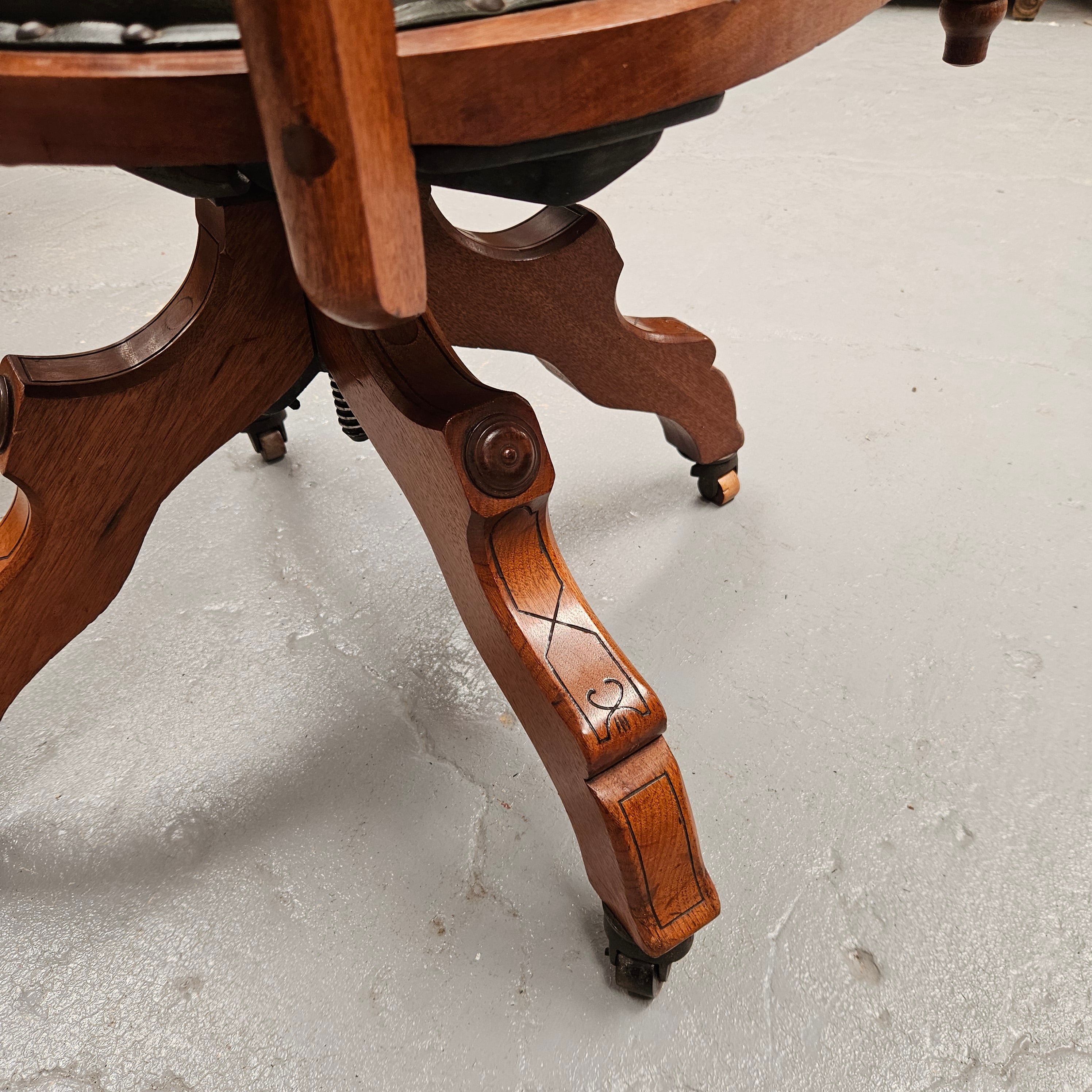 Very attractive Edwardian Mahogany Desk Chair | Antique & Vintage | Moonee Ponds Antiques | Australia Wide Delivery