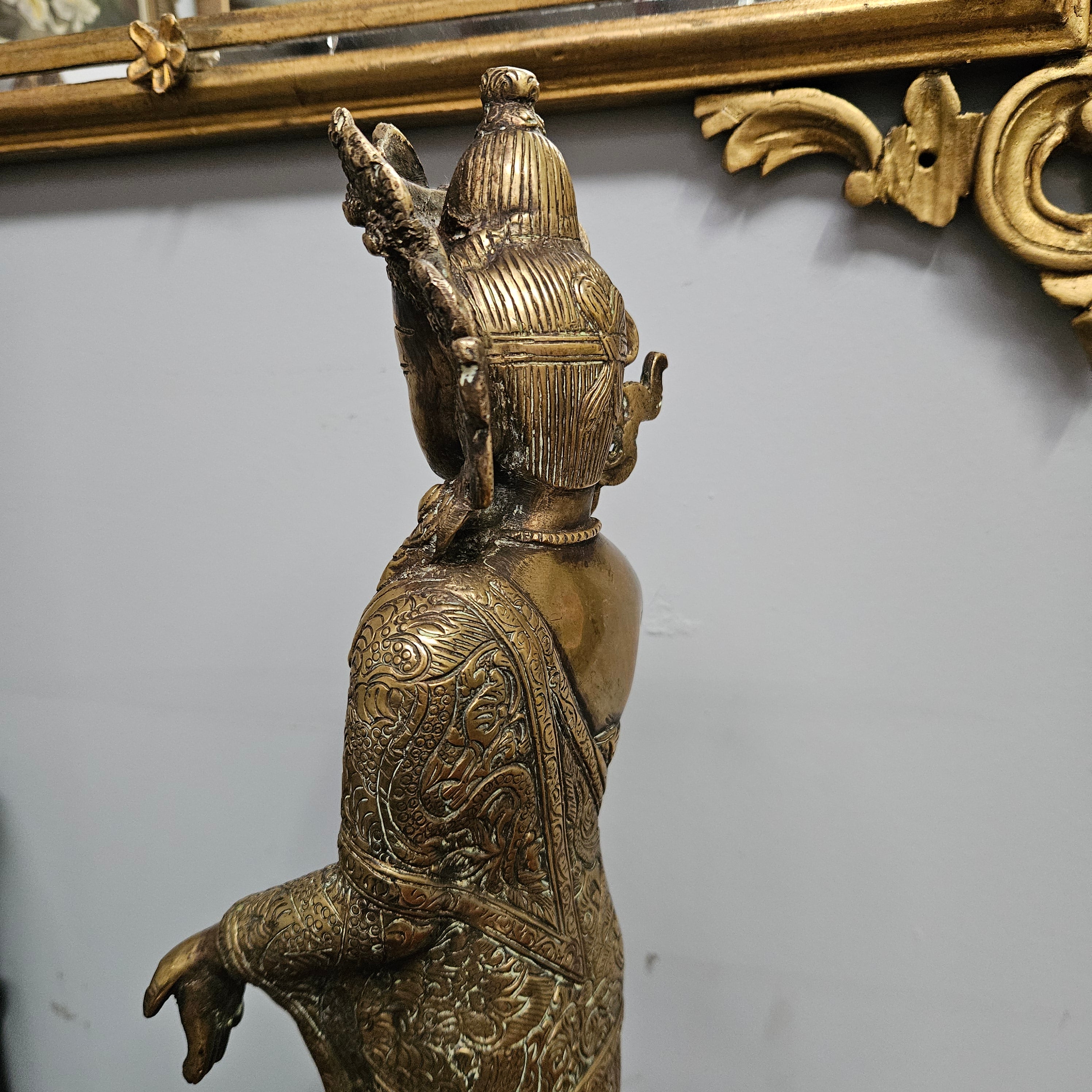 Antique Tibetan Bronze Dipankara Buddha Statue