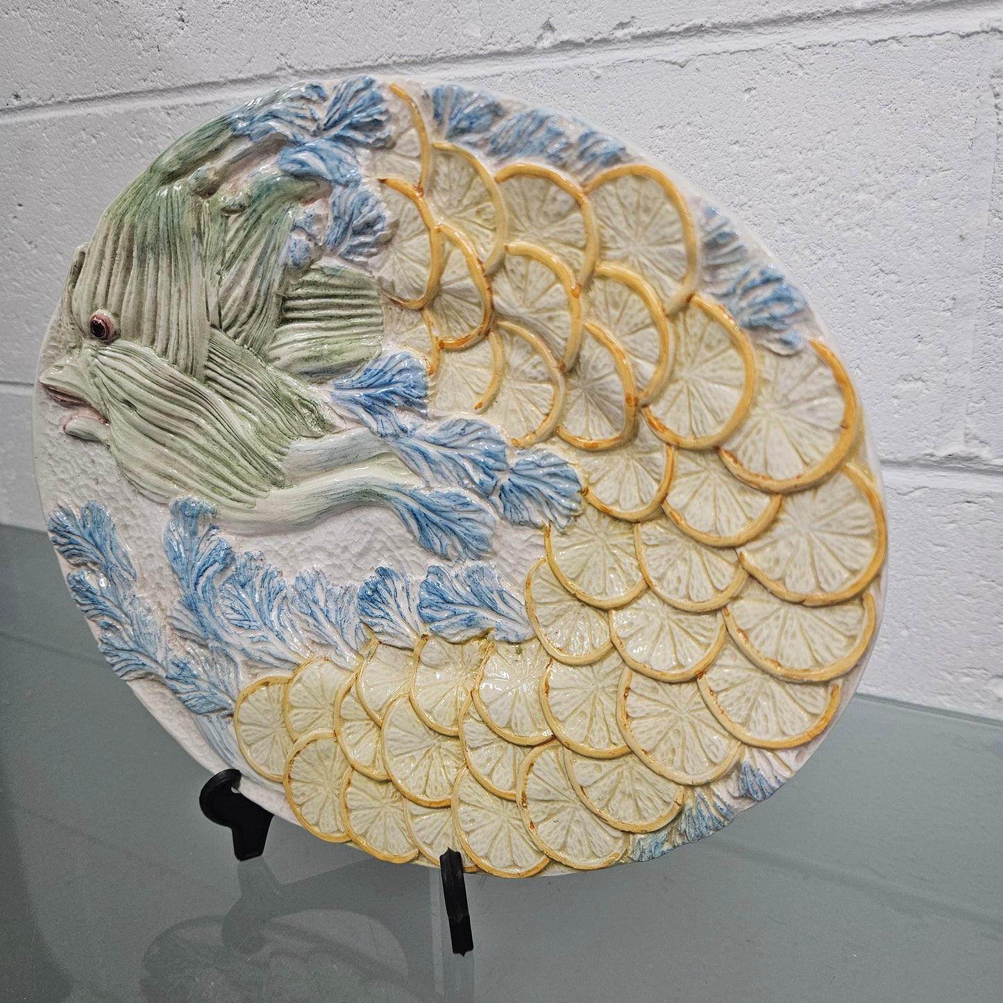Vintage Italian Majolica Fish Plate