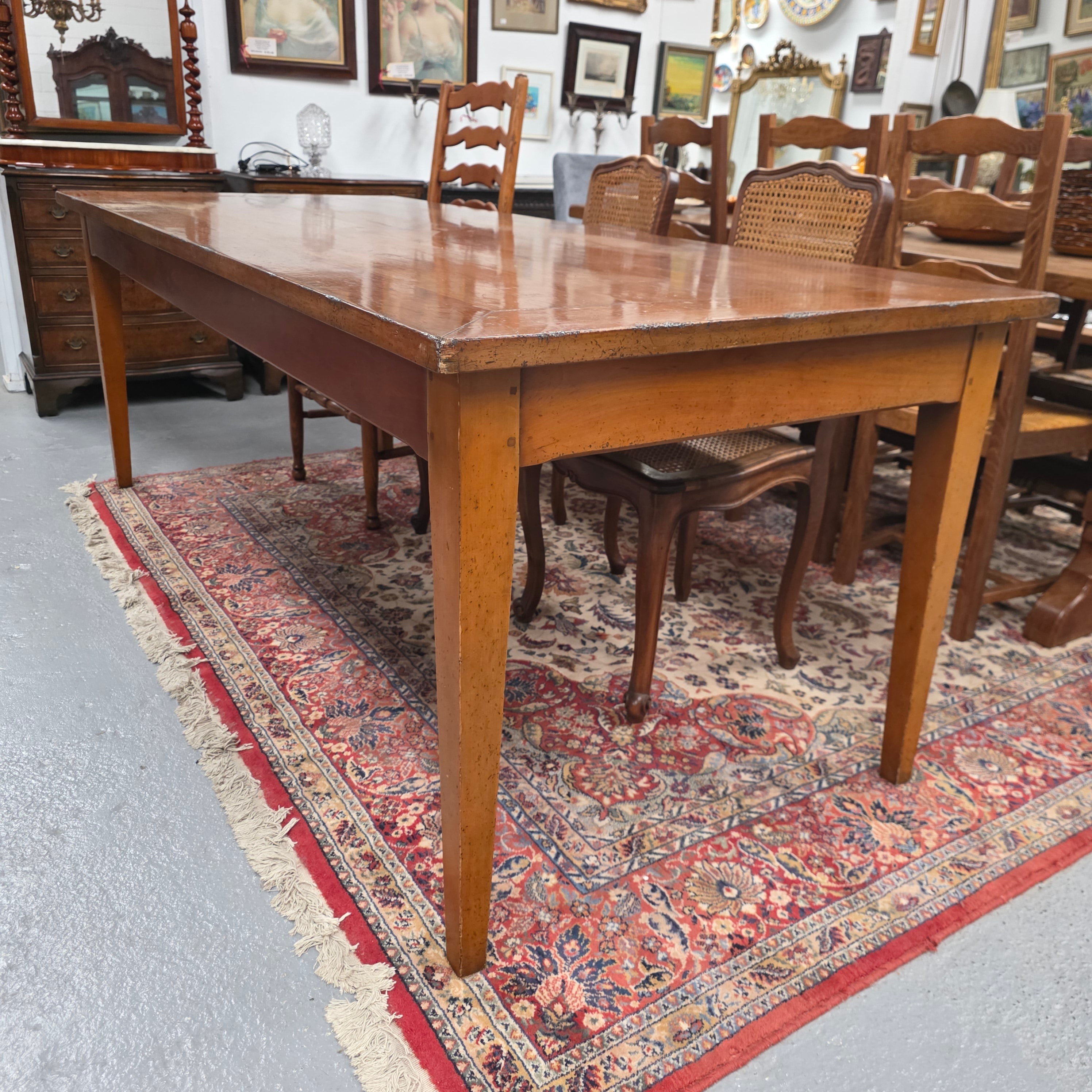 Just Arrived French Fruit Wood Farmhouse Table | Antique & Vintage | Moonee Ponds Antiques | Australia Wide Delivery