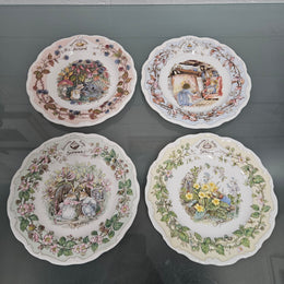Vintage Set of 4 Seasons Brambly Plates