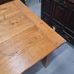 Vintage Reclaimed French Oak Three Plank Farmhouse Table