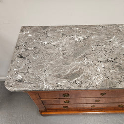 Stunning French 18th Century Elm Commode With Superb Original Grey Marble | Antique & Vintage | Moonee Ponds Antiques | Australia Wide Delivery