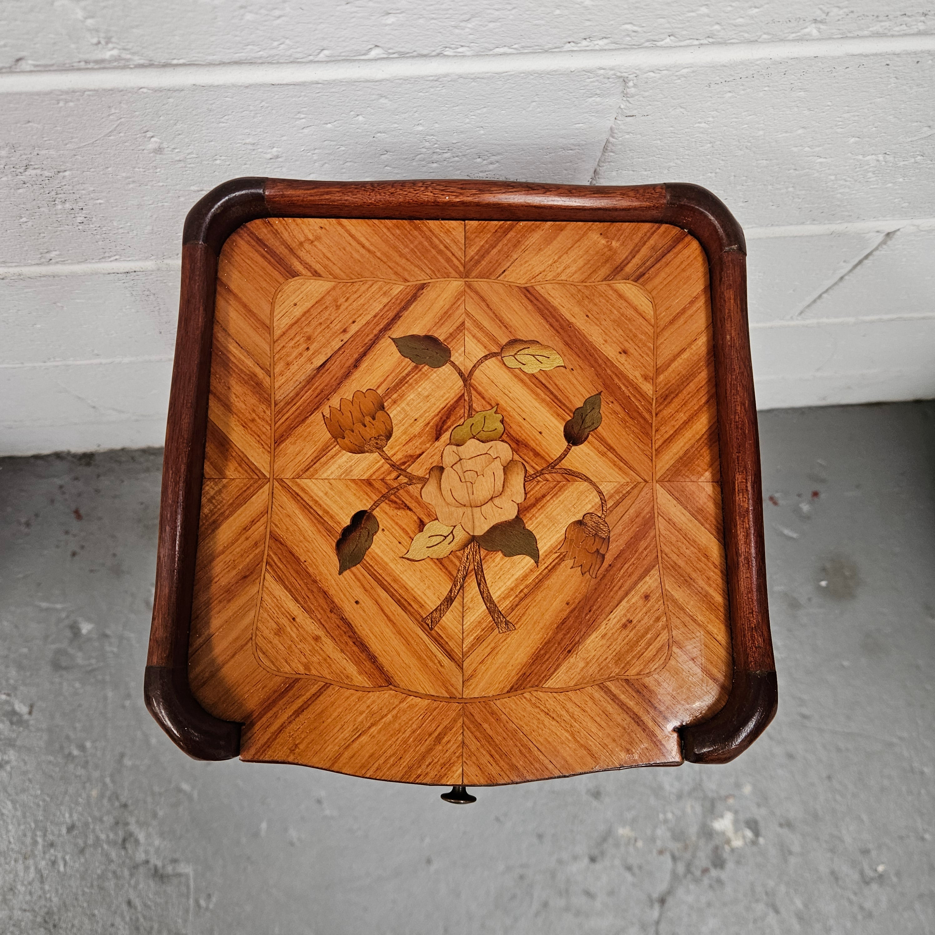 Petite Marquetry Inlaid Louis XV Style Lamp Table | Antique & Vintage | Moonee Ponds Antiques | Australia Wide