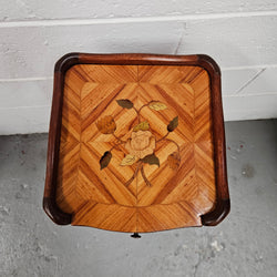 Petite Marquetry Inlaid Louis XV Style Lamp Table | Antique & Vintage | Moonee Ponds Antiques | Australia Wide Delivery
