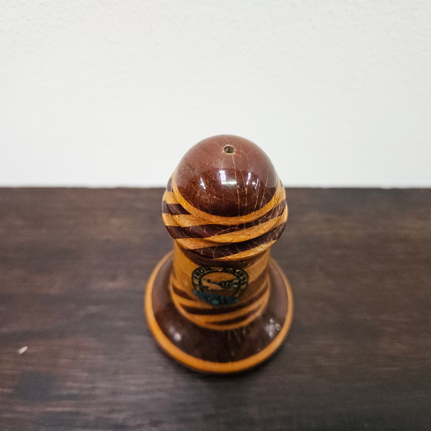 Vintage Cairns Souvenir Treen Wooden Salt