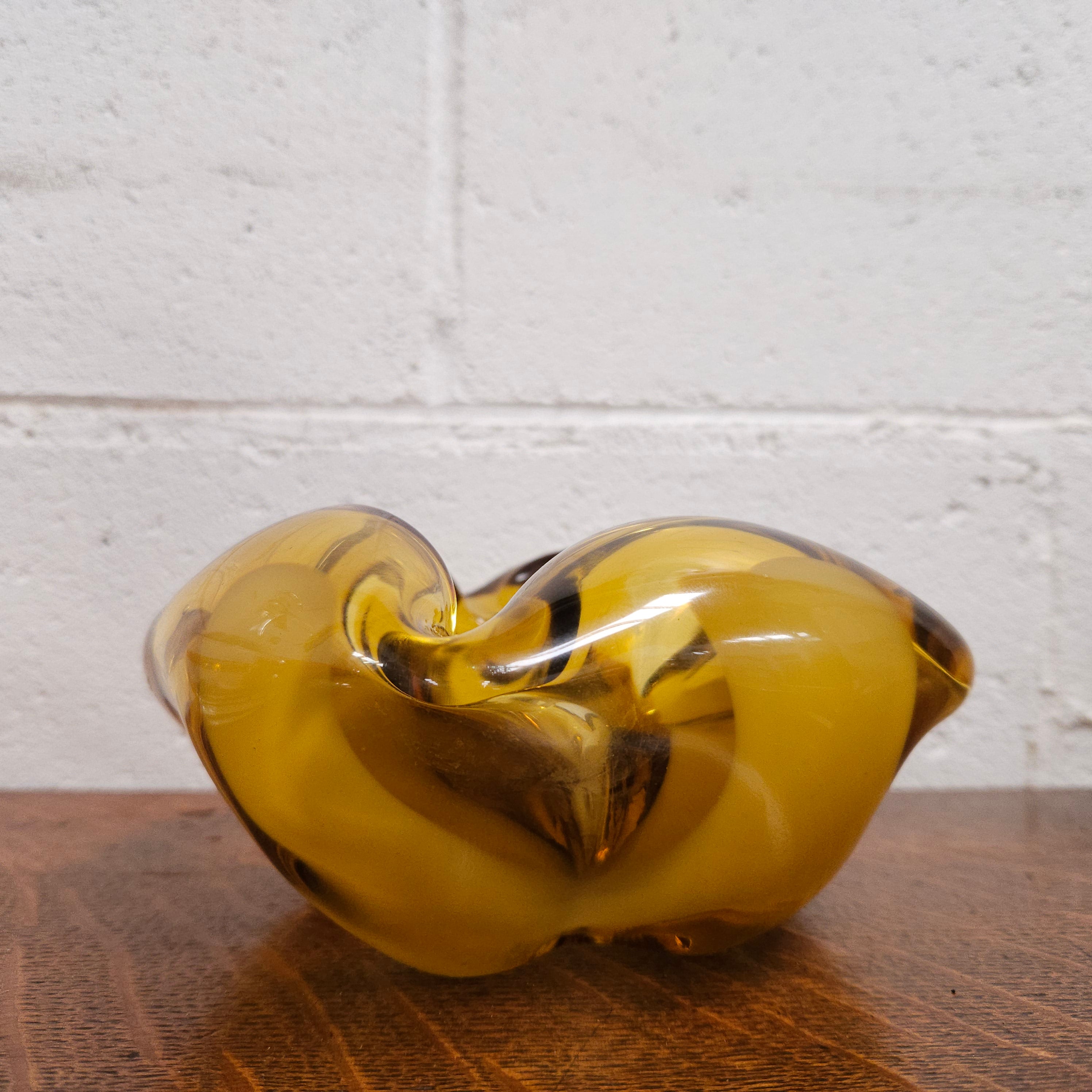 Amber Murano Glass Bowl | Antique & Vintage | Moonee Ponds Antiques | Australia Wide Delivery