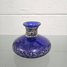 Vintage Cobalt Blue Art Glass Vase