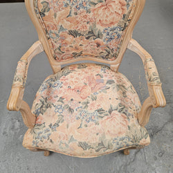 Vintage Whitewash Provincial Style Armchair | Antique & Vintage | Moonee Ponds Antiques | Australia Wide Delivery