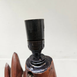 Hand Carved Rosewood Lamp Base