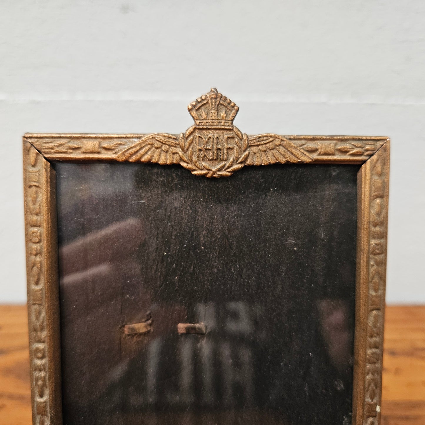 Rare RAAF photo metal and wooden frame, it is in good original condition with some signs of age. 