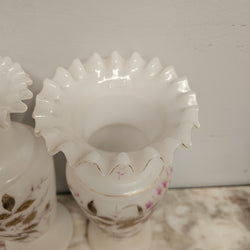 Pair of Victorian Opaline Glass Vases | Antique & Vintage | Moonee Ponds Antiques | Australia Wide Delivery