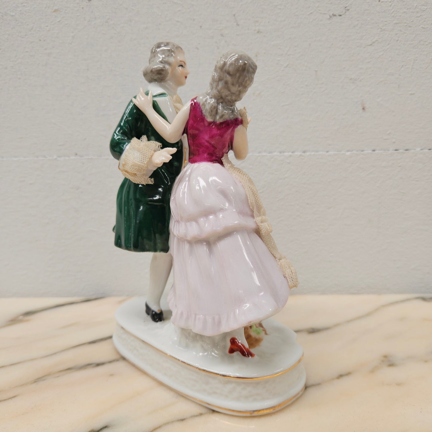 Vintage Capodimonte Lace Figure Group