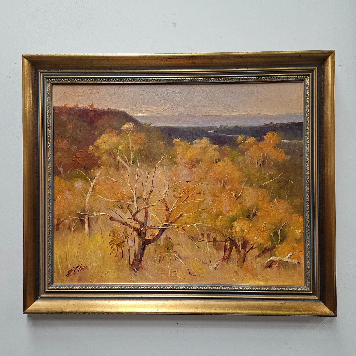 Signed Oil on Canvas Gilt Frame Painting