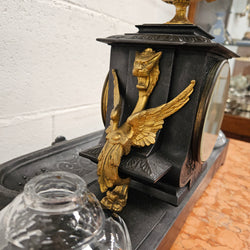 French Desk Clock With Inkwells | Antique & Vintage | Moonee Ponds Antiques | Australia Wide Delivery