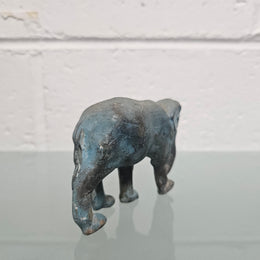Vintage Bronze Verdigris Patina Elephant