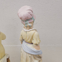 Pair Of Victorian Bisque Figures