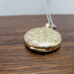 Estee Lauder Gold Tone Compact Pendant