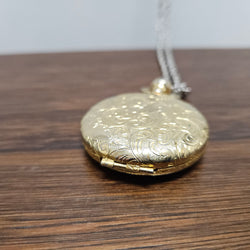 Estee Lauder Gold Tone Compact Pendant | Antique & Vintage | Moonee Ponds Antiques | Australia Wide Delivery