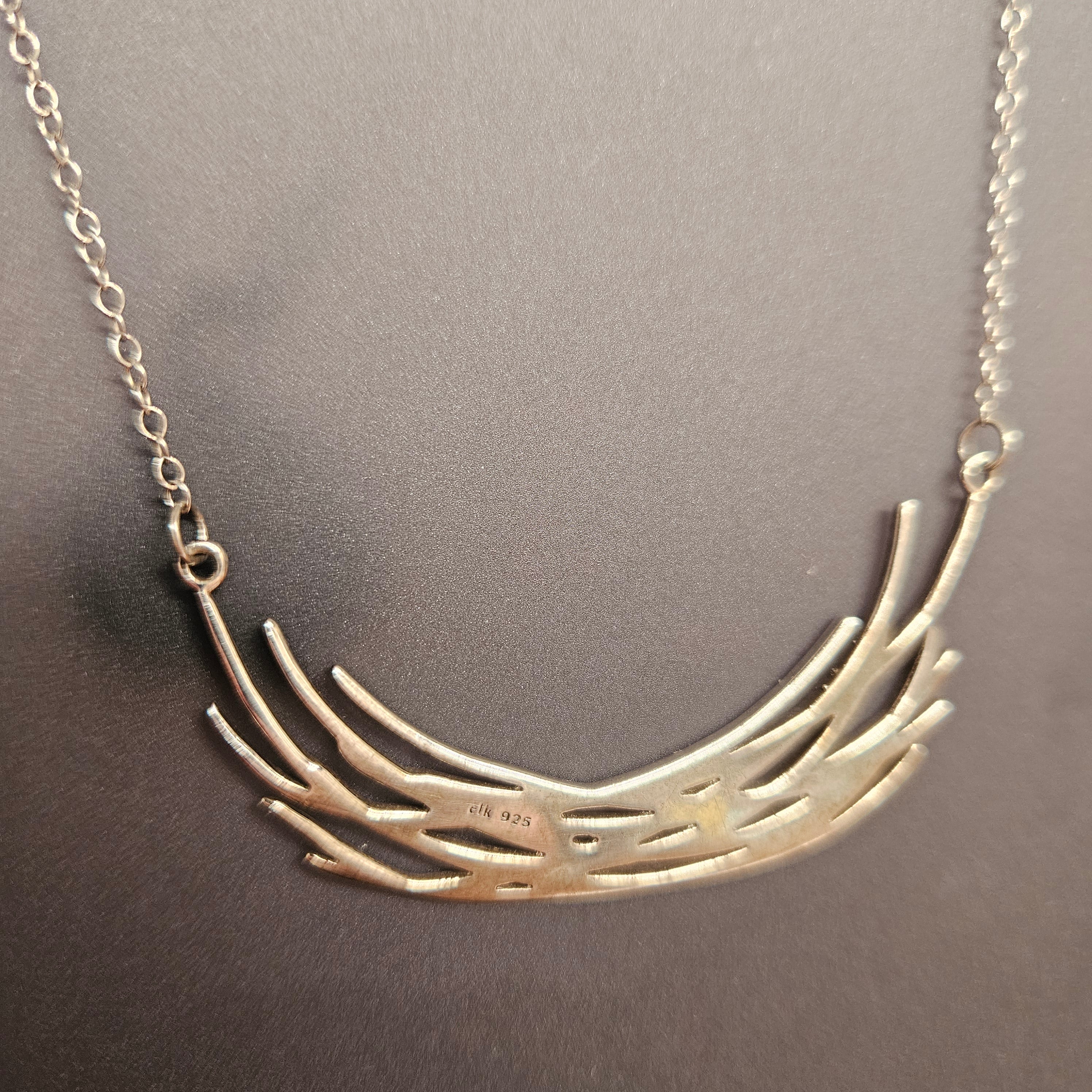 Sterling Silver Sculptural Organic Design Necklace | Antique & Vintage | Moonee Ponds Antiques | Australia Wide