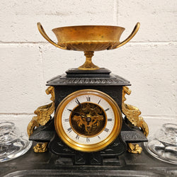 French Desk Clock With Inkwells | Antique & Vintage | Moonee Ponds Antiques | Australia Wide Delivery