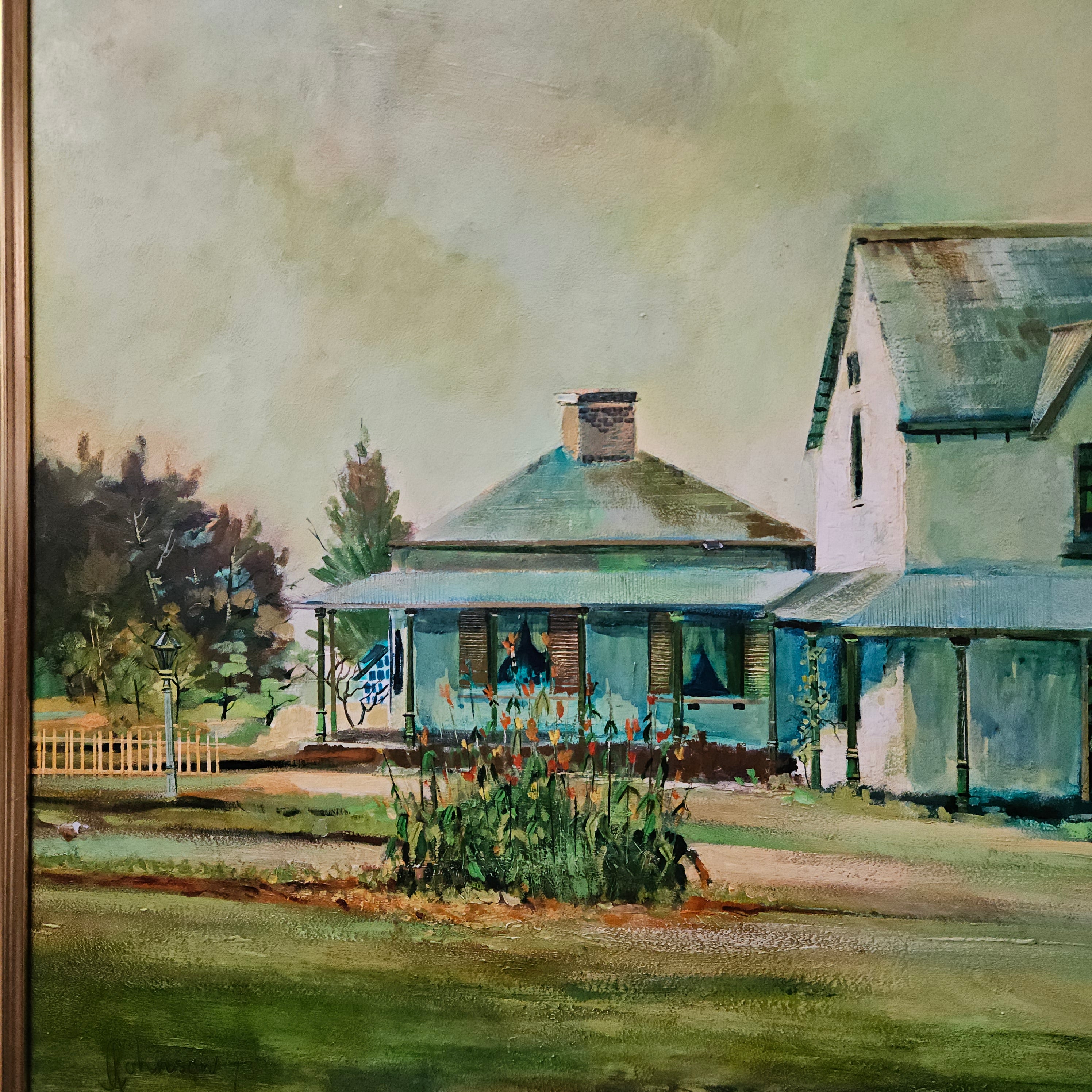 C.R Johnson Framed Oil on Board Painting | Antique & Vintage | Moonee Ponds Antiques | Australia Wide Delivery
