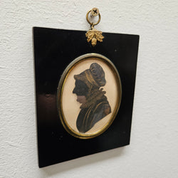 Early 19th Century Regency Period Silhouette Woman in Cap | Antique & Vintage | Moonee Ponds Antiques | Australia Wide Delivery