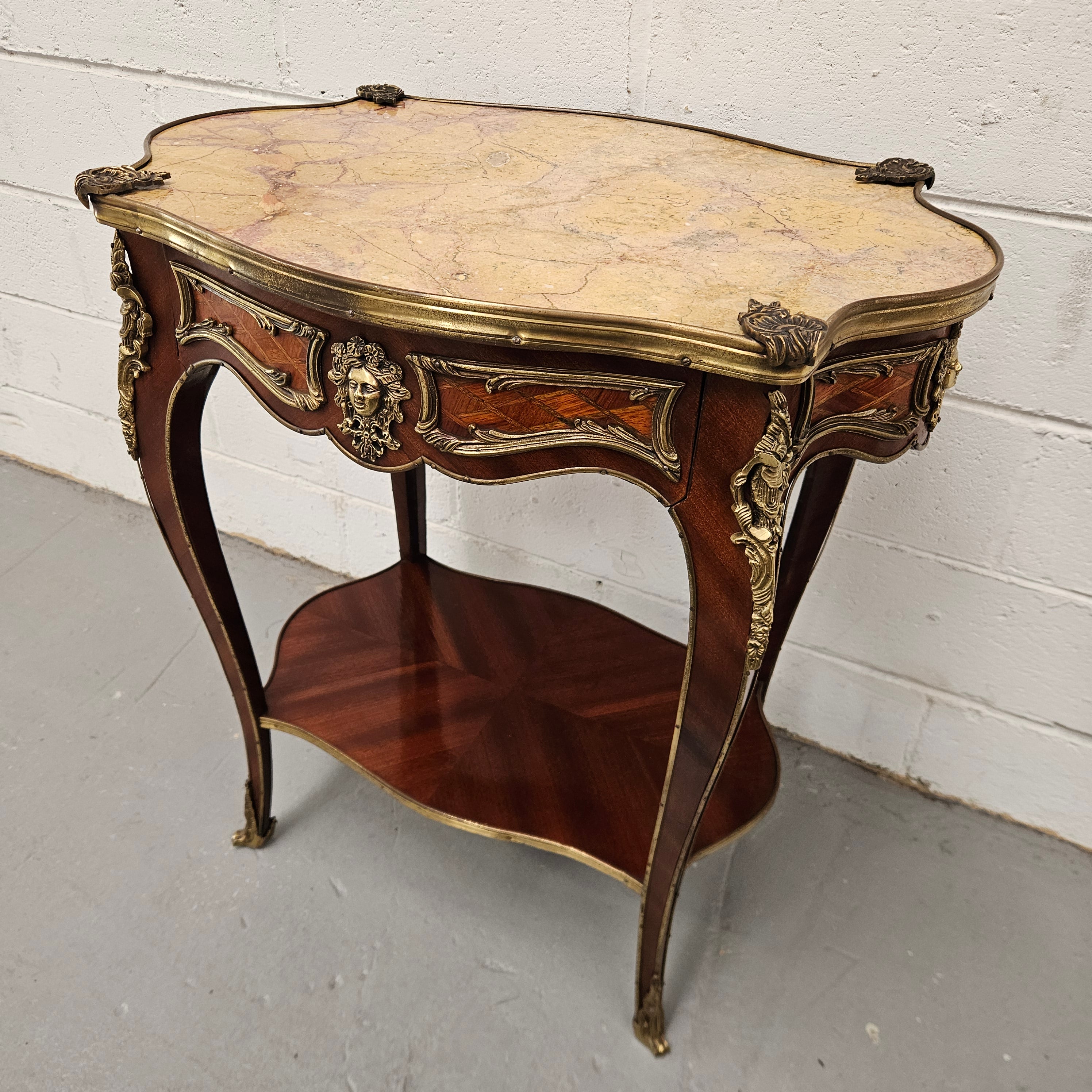 Antique French Marble Top & Ormolu Mounted Side Table | Antique & Vintage | Moonee Ponds Antiques | Australia Wide