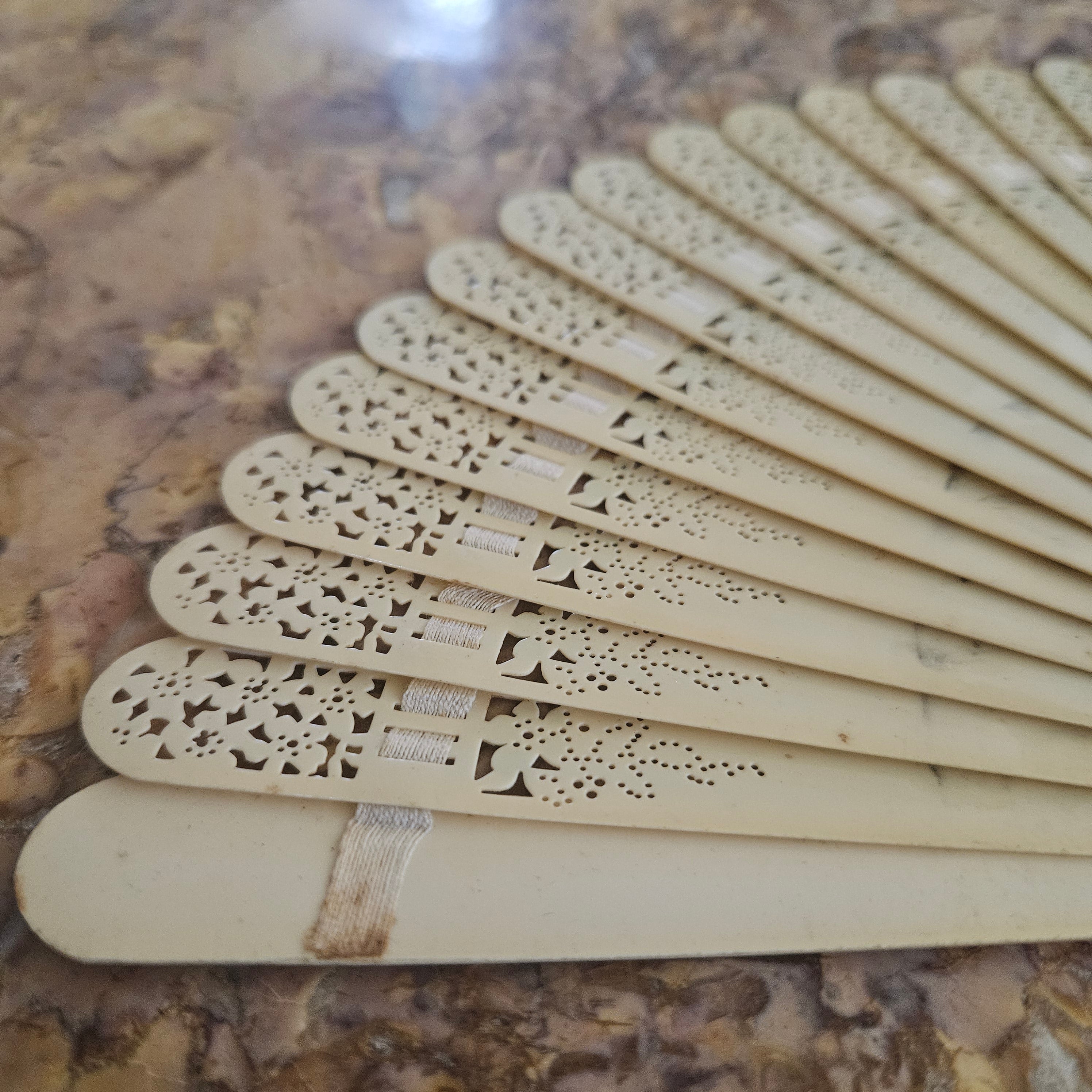 Art Deco Celluloid Fan Hand Painted | Antique & Vintage | Moonee Ponds Antiques | Australia Wide Delivery