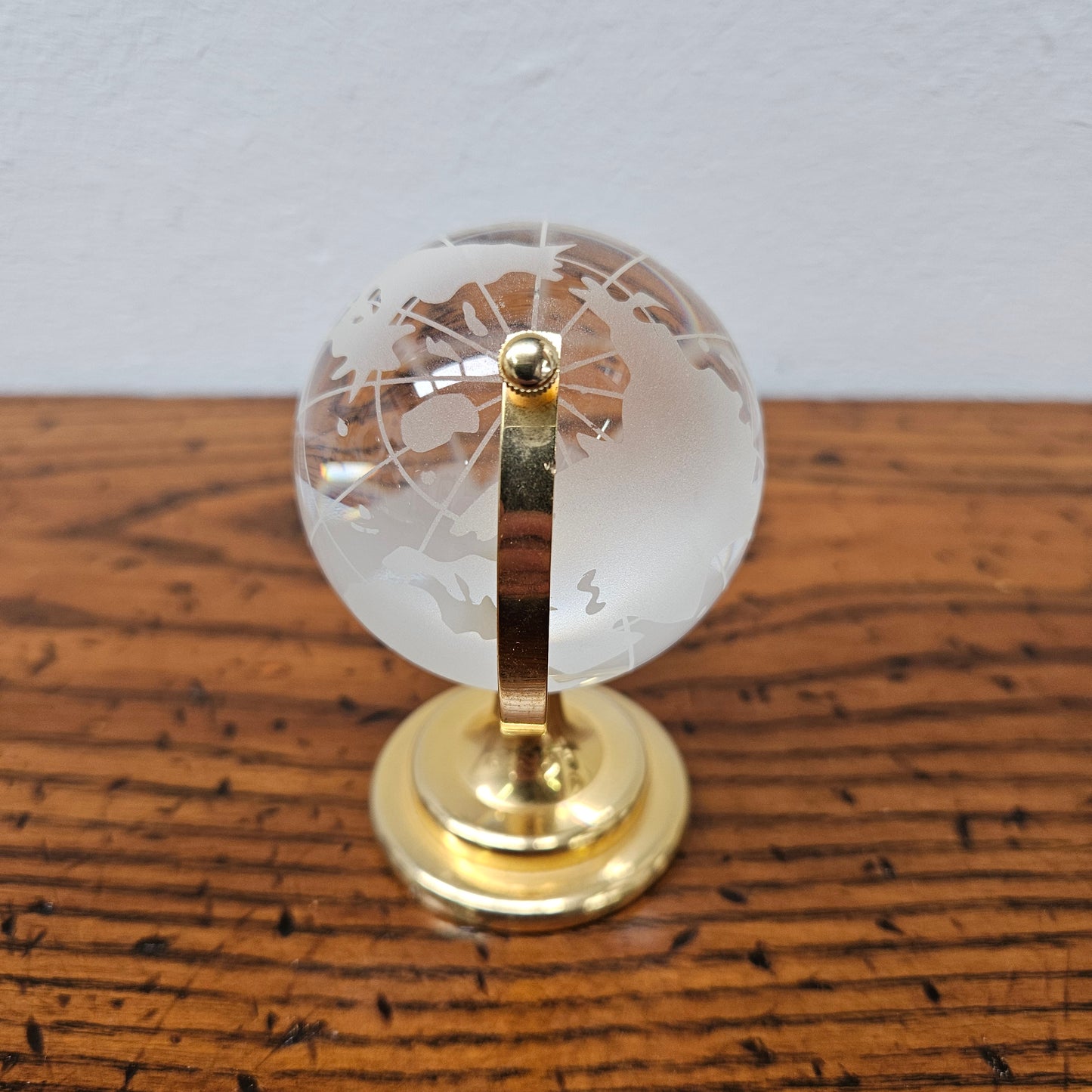 Vintage Crystal Globe of the World