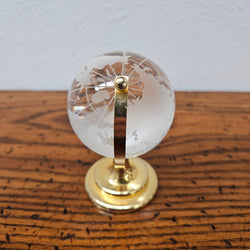 Vintage Crystal Globe of the World | Antique & Vintage | Moonee Ponds Antiques | Australia Wide Delivery