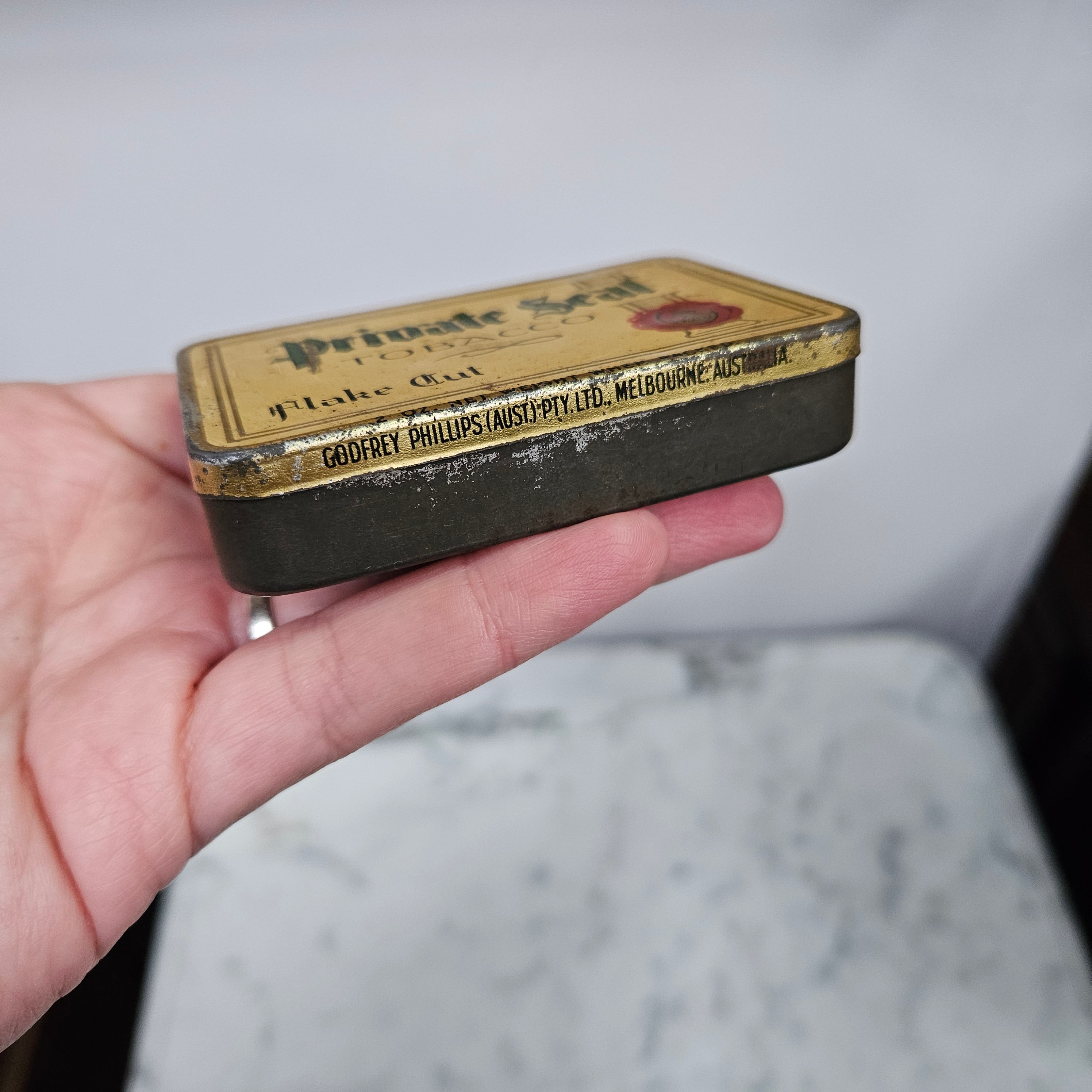 Godfrey Phillips Private Seal Tobacco Tin | Antique & Vintage | Moonee Ponds Antiques | Australia Wide Delivery