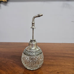 Victorian Sterling Silver & Hobnail Glass Pump Perfume Bottle | Antique & Vintage | Moonee Ponds Antiques | Australia Wide Delivery