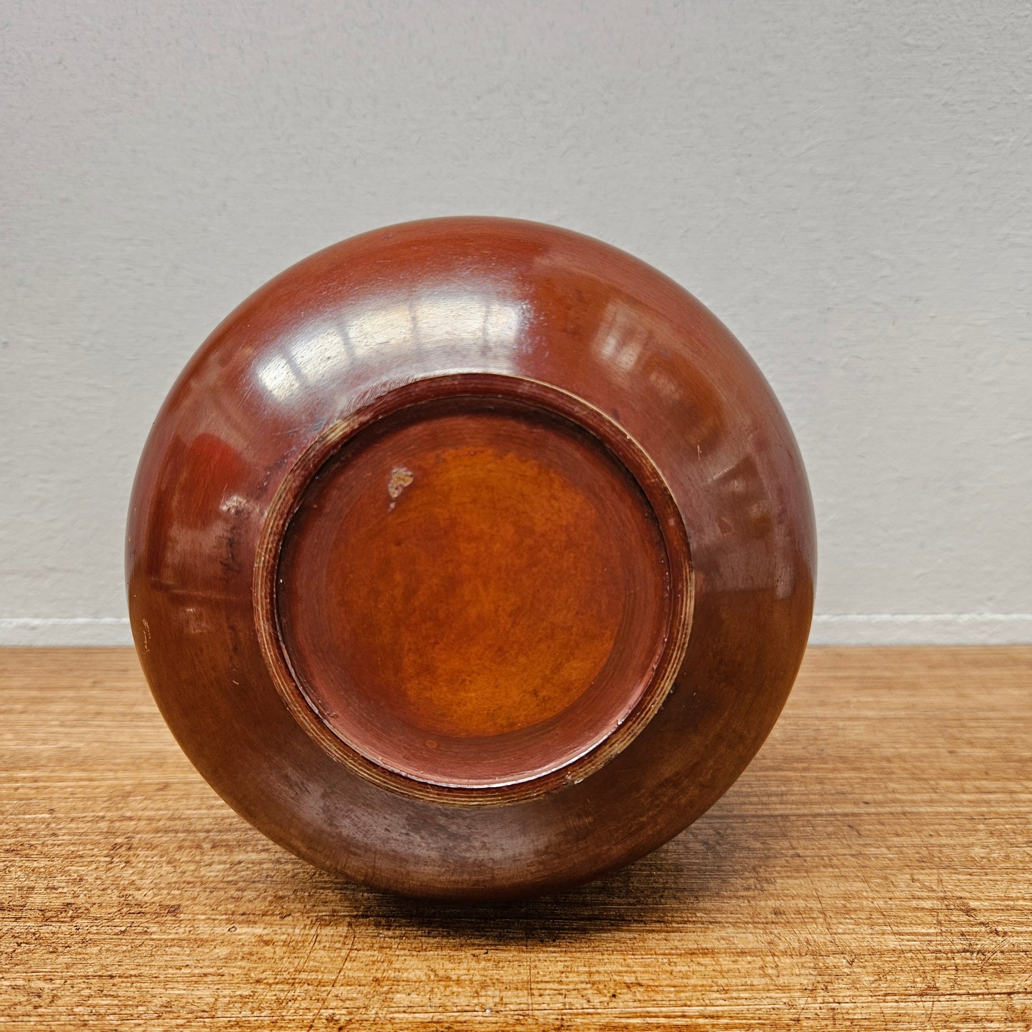 Mid-Century Modern Japanese Red Bronze Vase