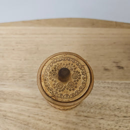 Small Cylindrical Engraved Trinket Box