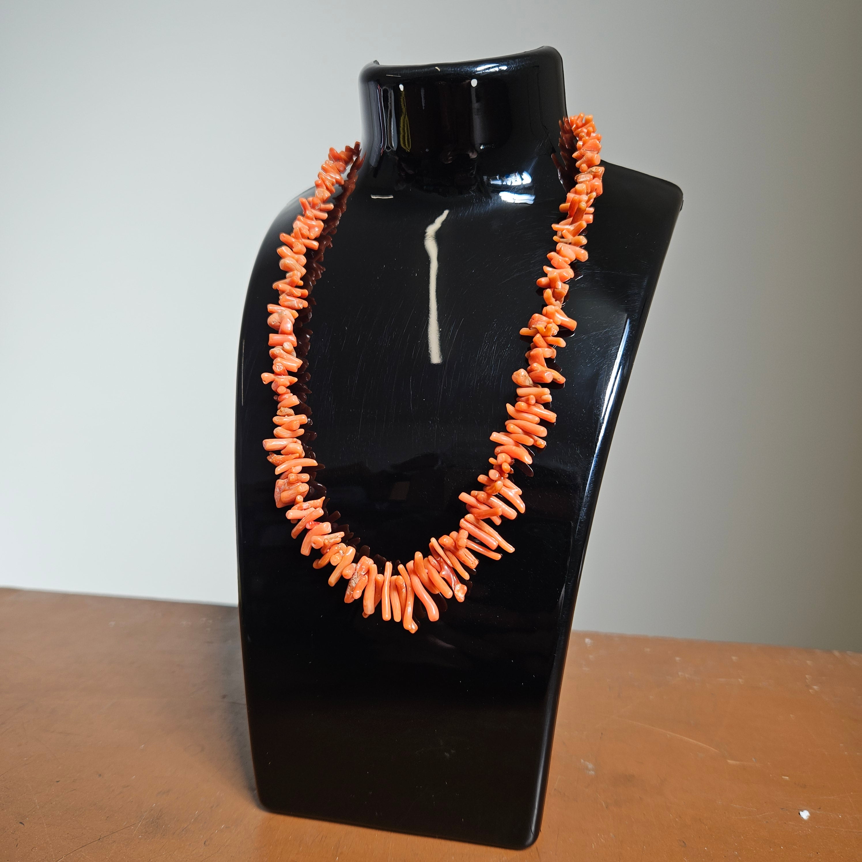 Vintage Twig Coral Necklace