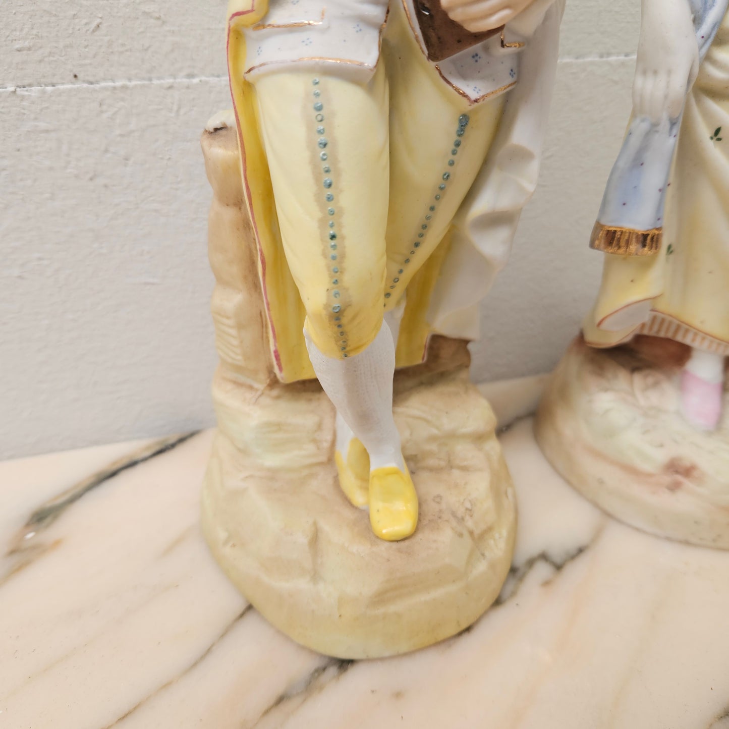 Pair Of Victorian Bisque Figures