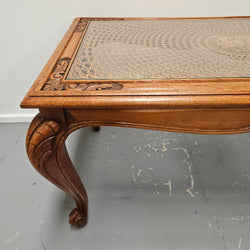 French Oak Cane Insert Coffee Table | Antique & Vintage | Moonee Ponds Antiques | Australia Wide Delivery