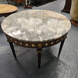 French Mahogany Louis XVI Style Limoges Marble Top Coffee Table | Antique & Vintage | Moonee Ponds Antiques | Australia Wide Delivery