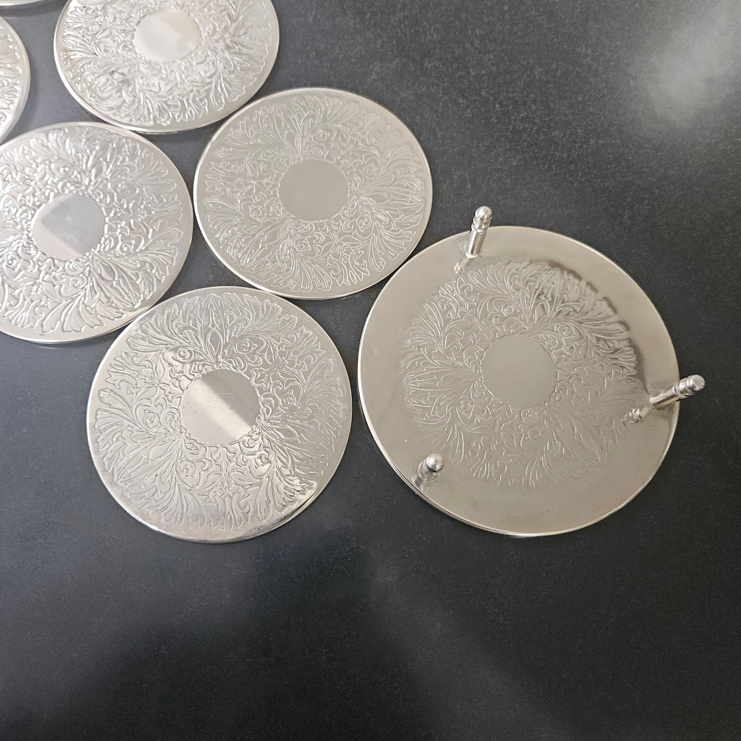 Silver Plated Coaster Set