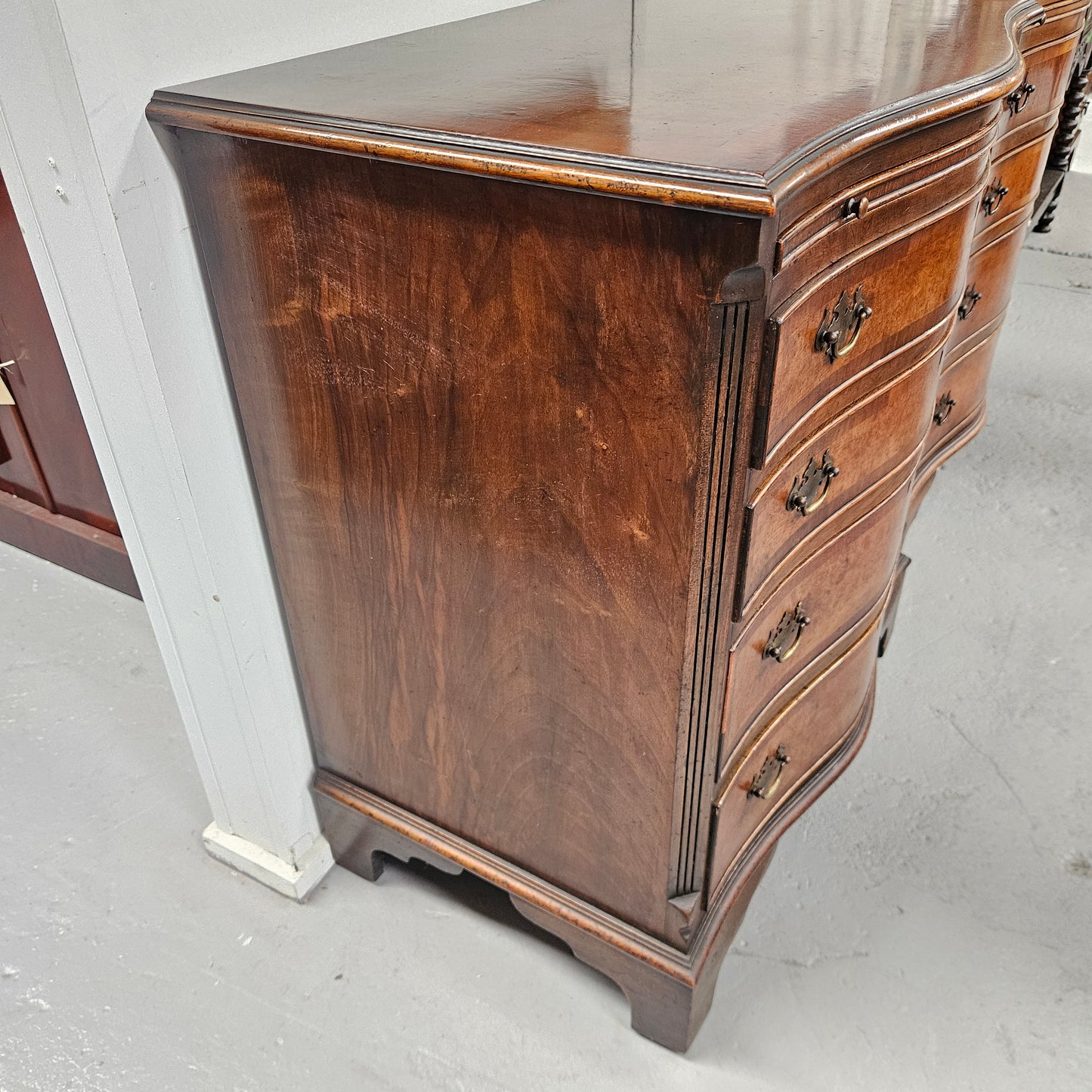 Pair of Georgian Style Chest of Drawers With Four Drawers & a Pull-Out