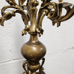 Pair of Vintage Brass & Porcelain Candlesticks | Antique & Vintage | Moonee Ponds Antiques | Australia Wide Delivery