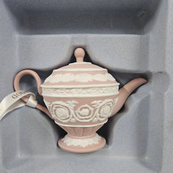 Wedgewood Pink White Hanging Teapot Ornament | Antique & Vintage | Moonee Ponds Antiques | Australia Wide Delivery