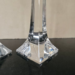 Pair Of Elegant Glass Candle Holders | Antique & Vintage | Moonee Ponds Antiques | Australia Wide Delivery