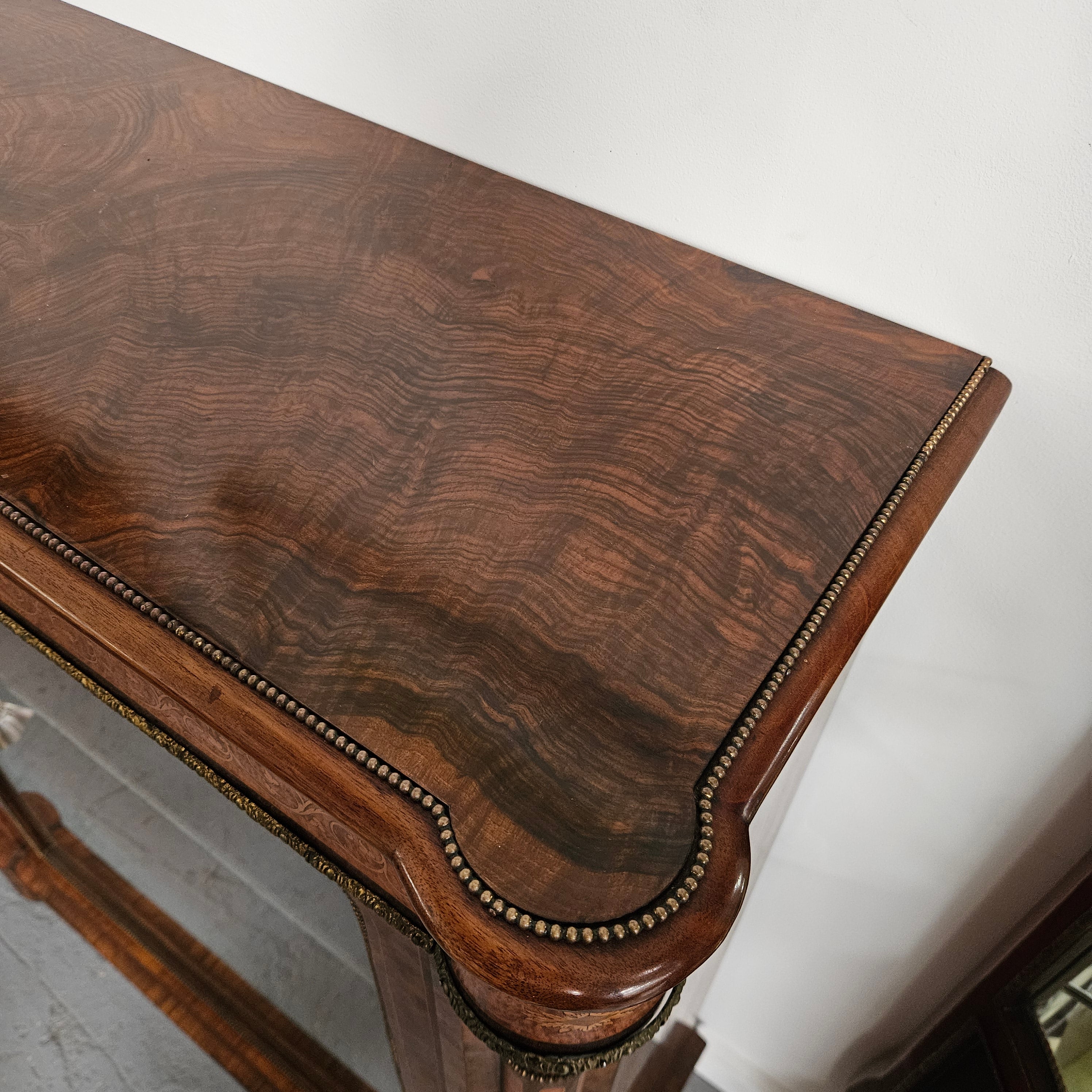 Beautiful Figured Walnut Victorian Inlaid Piers Cabinet | Antique & Vintage | Moonee Ponds Antiques | Australia Wide Delivery