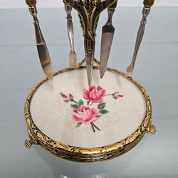 Vintage Five Piece Manicure Set On Stand | Antique & Vintage | Moonee Ponds Antiques | Australia Wide Delivery
