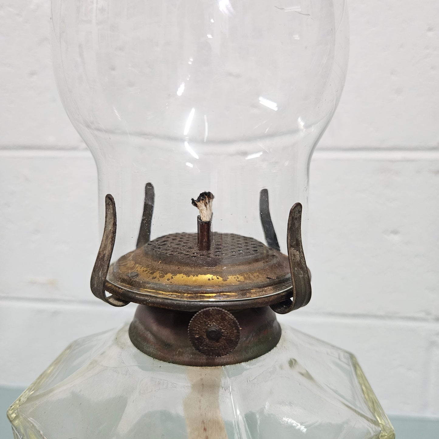 Antique Glass Kero Lamp