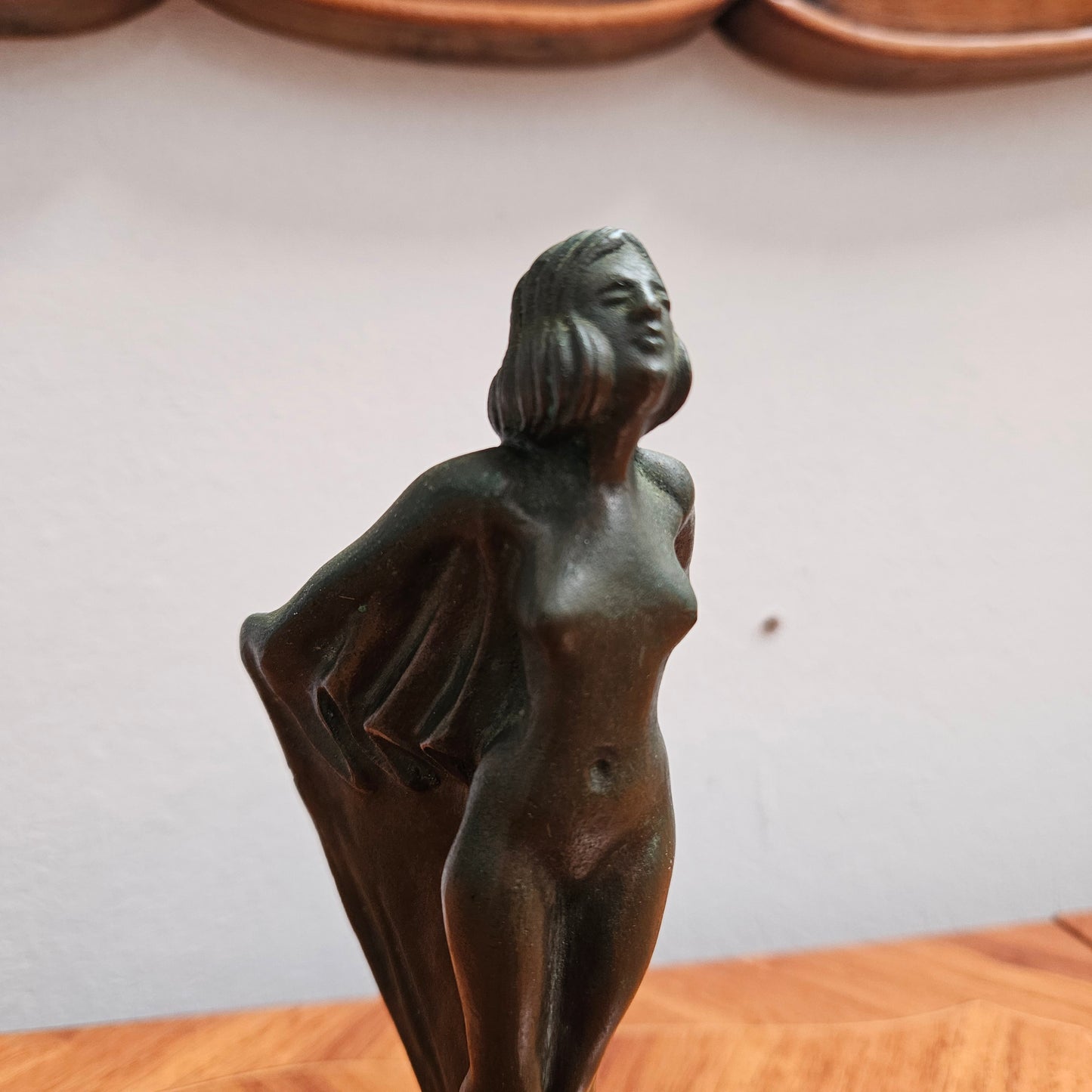 Bronze Hood Ornament by Max Le Verrier "Femme Au Voile"