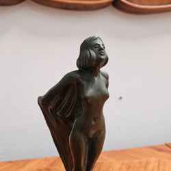 Bronze Hood Ornament by Max Le Verrier "Femme Au Voile" | Antique & Vintage | Moonee Ponds Antiques | Australia Wide Delivery