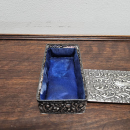 Victorian Silver Plated Filigree Decorated Trinket Box